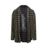 Balenciaga Light Khaki Green Cotton Layered Shirt In Brown