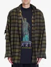 Balenciaga Light Khaki Green Cotton Layered Shirt In Green