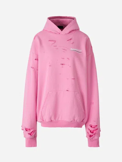 BALENCIAGA BALENCIAGA LAYERED POLITICAL CAMPAIGN SWEATSHIRT
