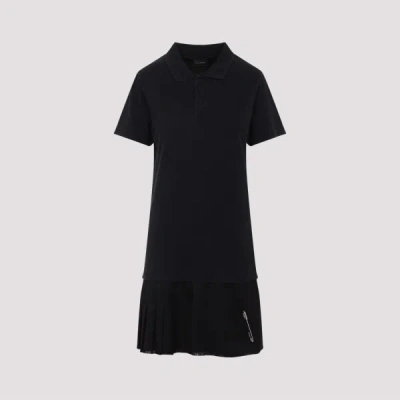 Balenciaga Layered Polo Mini Dress 38 In Black