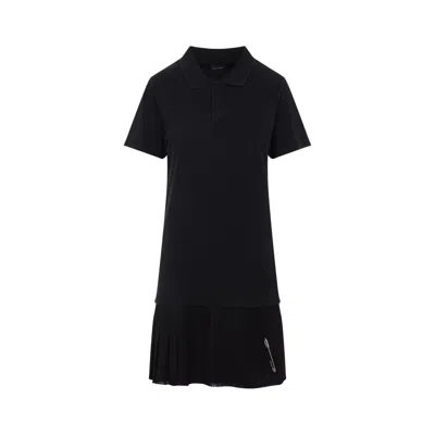 Balenciaga Layered Polo Mini Dress Women In Black