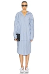 Balenciaga Layered Bb Classic Chemisier Dress In Blue