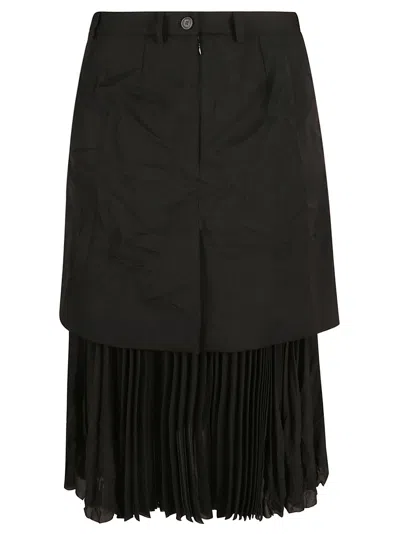 Balenciaga Layered Skirt In Black