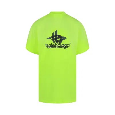 Pre-owned Balenciaga Layered Sports Logo T-shirt 'yellow/black' | Men's Size 4