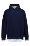 Balenciaga Layered Sweater In Blue