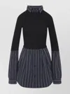 Balenciaga Layered Sweater Featuring Collared Neck In Black
