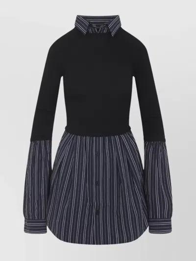 BALENCIAGA LAYERED SWEATER FEATURING COLLARED NECK