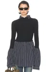 Balenciaga Layered Sweater Featuring Collared Neck In Black