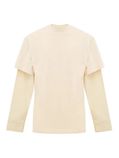 Balenciaga Layered T-shirt Color Cream  In Sand