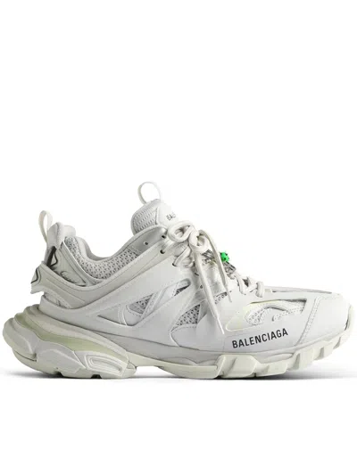 Balenciaga Track Clear Sole Logo Sneakers In Gray
