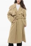 Balenciaga Layered Trench Coat With Asymmetric Hem
