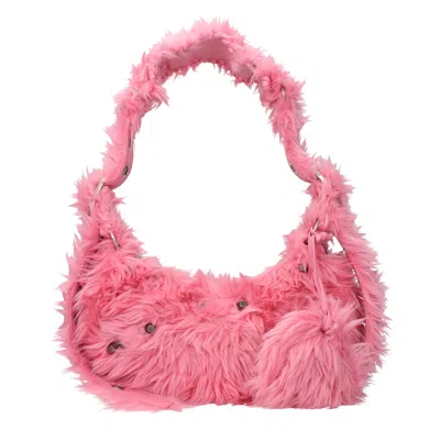 Balenciaga Shoulder Bags Le Cagole Women Eco Fur Pink