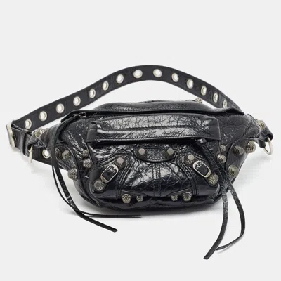 Pre-owned Balenciaga Le Cagole Black Leather Belt Bag