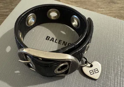 Pre-owned Balenciaga Le Cagole Bracelet Black M