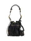 Balenciaga Black Leather Le Cagole Xs Bucket Bag In Black