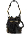 Balenciaga ‘le Cagole Xs' Strass Studded Croc-effect Leather Bucket Bag In Black