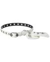 Balenciaga Le Cagole Embellished Crinkled-leather Waist Belt In White