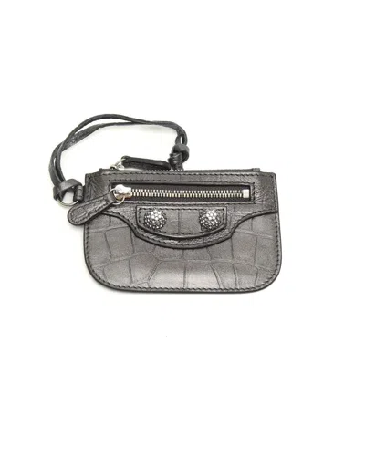 Balenciaga Le Cagole Coin Purse In Silver