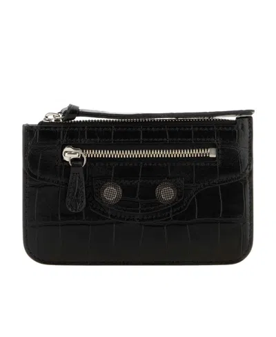 Balenciaga Le Cagole Coin Wallet In Black