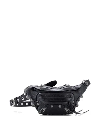 Pre-owned Balenciaga Le Cagole Leather Belt Bag In Black