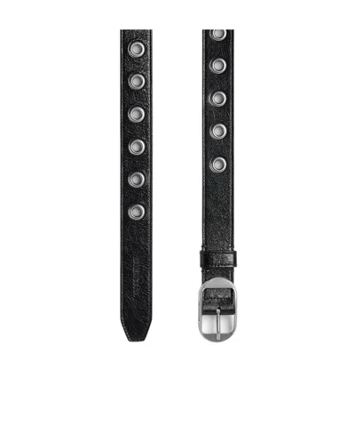 Balenciaga Le Cagole Leather Belt In Black