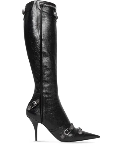 BALENCIAGA LE CAGOLE LEATHER BOOTS