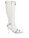 Balenciaga Cagole Knee High Boot In White