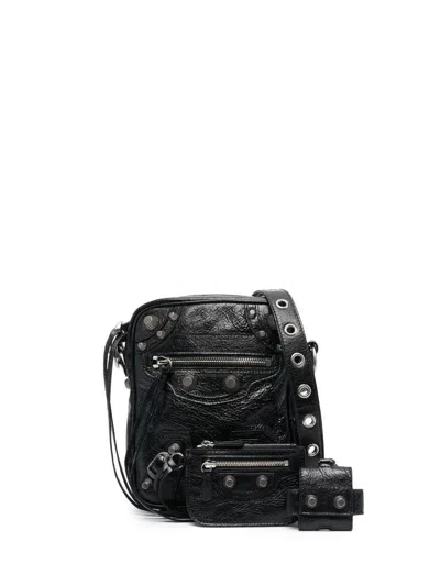 BALENCIAGA BALENCIAGA LE CAGOLE LEATHER CROSSBODY BAG