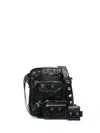 Balenciaga Le Cagole Embellished Textured-leather Messenger Bag In Black