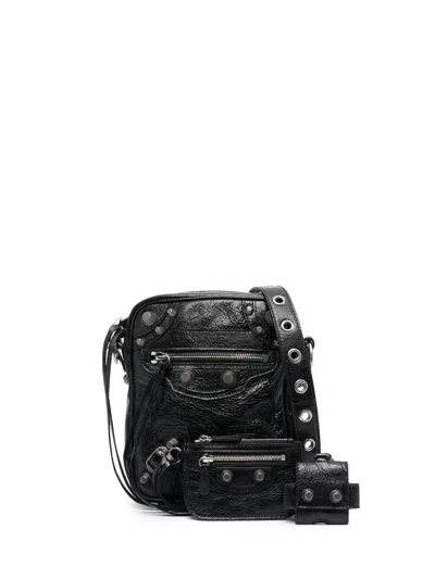 BALENCIAGA BALENCIAGA LE CAGOLE LEATHER CROSSBODY BAG