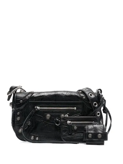 Balenciaga Le Cagole Xs Leather Bag In Black