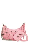 Balenciaga Women Pink Nappa Leather Le Cagole Xs Crossbody Bag In Pink