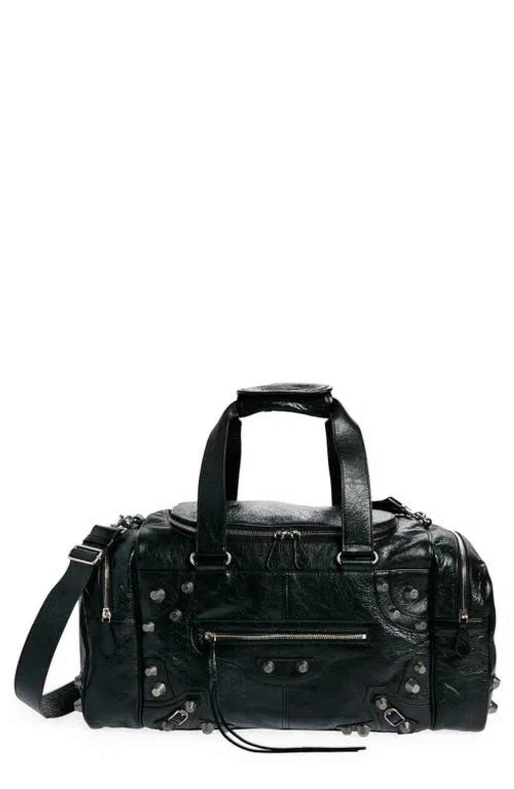 Balenciaga Le Cagole Leather Duffle Bag In Black | ModeSens