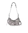 Balenciaga Borsa A Tracolla Le Cagole Xs Metallizzata Da Donna In Argento In Gray