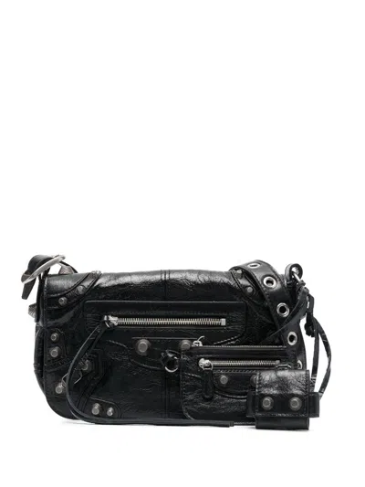 BALENCIAGA LE CAGOLE MEDIUM LEATHER CROSSBODY BAG