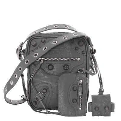 Pre-owned Balenciaga Le Cagole Men Crossbody Bag In Dark Grey 719065 210kr 1404 In Gray