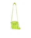 Balenciaga Yellow Le Cagole Leather Messenger Bag In Yellow