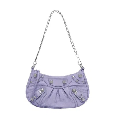 Balenciaga Le Cagole Mini Shoulder Bag In Purple