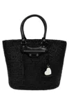Balenciaga Large Structured Raffia Shopping Bag