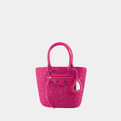 Balenciaga Le Cagole Panier M Shoulder Bag -  - Nylon - Pink