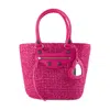Balenciaga Le Cagole Panier Tote Bag Fuchsia