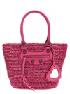 Balenciaga Le Cagole Panier Tote Bag Fuchsia In Pink