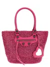 Balenciaga Le Cagole Panier Tote Bag Fuchsia In Fuchsia
