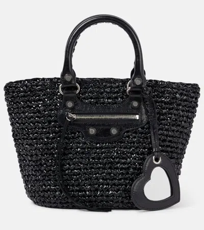 Balenciaga Large Le Cagole Panier Tote Bag In Black