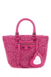 Balenciaga Le Cagole Panier Tote Bag Fuchsia In Pink