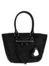 Balenciaga Large Structured Raffia Shopping Bag