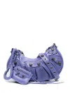 Balenciaga Le Cagole S Leather Shoulder Bag In Purple