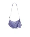 Balenciaga Le Cagole S Leather Shoulder Bag In Purple