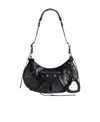 Balenciaga Le Cagole S Leather Shoulder Bag In Black