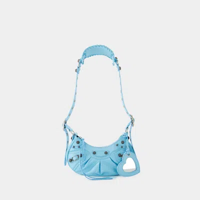 BALENCIAGA LE CAGOLE SHO XS - BALENCIAGA - LEATHER - SEA BLUE
